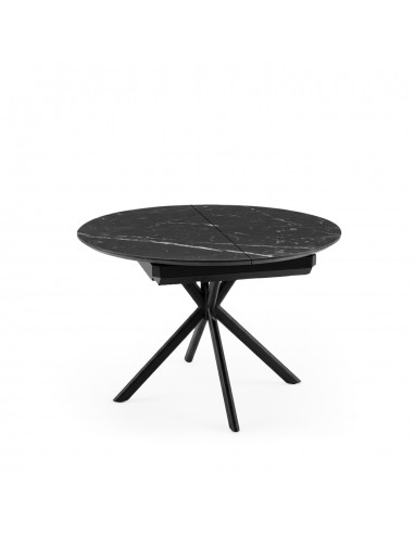 Mesa design redonda em porcelânico extensível...