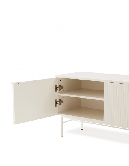 Móvel para TV OSLO 197 com design minimalista lacado cor Pérola.