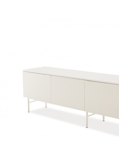 Móvel para TV OSLO 197 com design minimalista lacado cor Pérola.