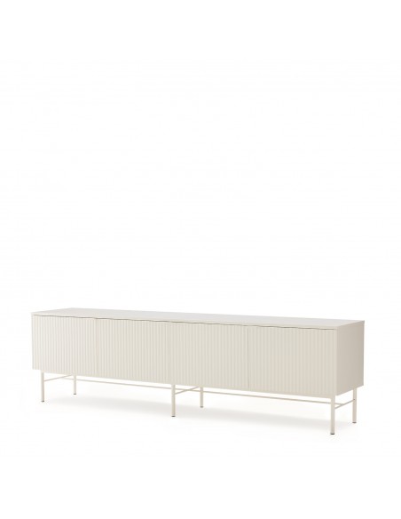 Móvel para TV OSLO 197 com design minimalista lacado cor Pérola.
