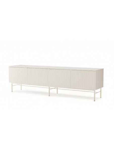 Móvel para TV OSLO 197 com design minimalista lacado cor Pérola.