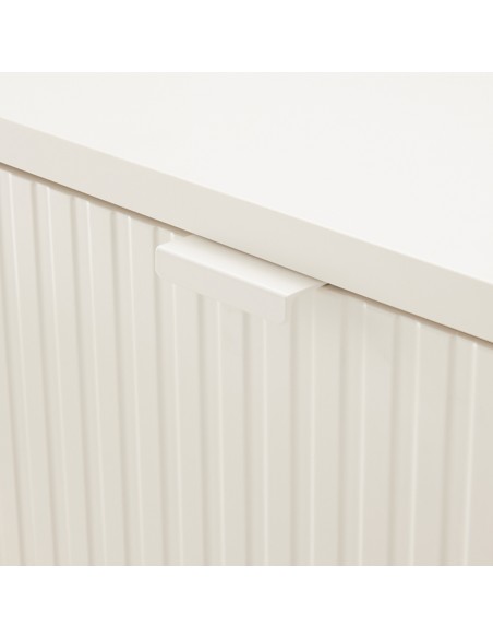 Comoda 3 cajones OSLO 100 cm de diseño minimalista lacado Perla
