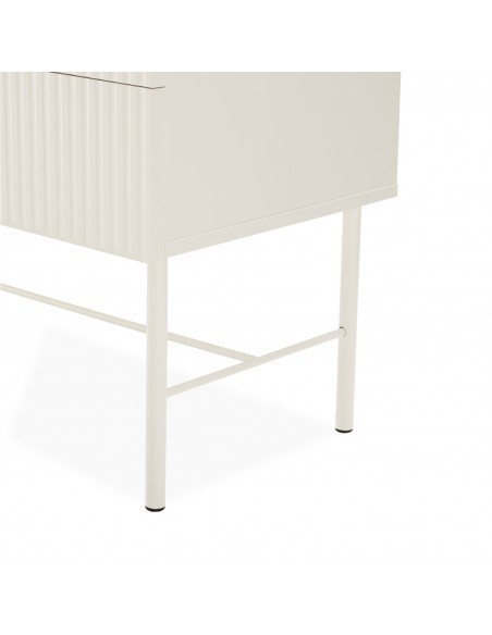 Comoda 3 cajones OSLO 100 cm de diseño minimalista lacado Perla