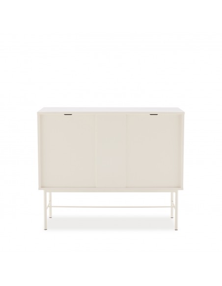 Comoda 3 cajones OSLO 100 cm de diseño minimalista lacado Perla