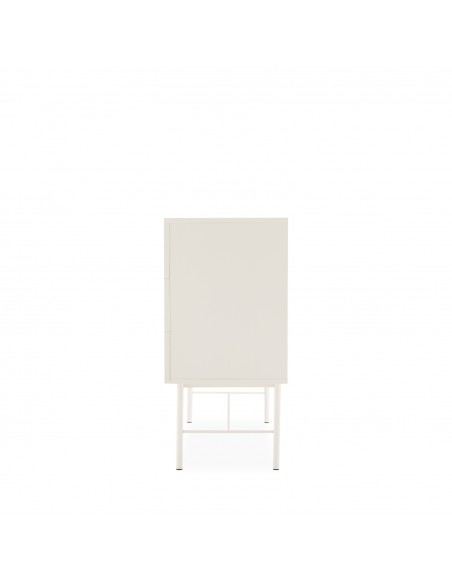 Comoda 3 cajones OSLO 100 cm de diseño minimalista lacado Perla