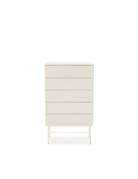 Sinfonier OSLO 5 Cajones 70 cm estilo minimalista Lacado Perla
