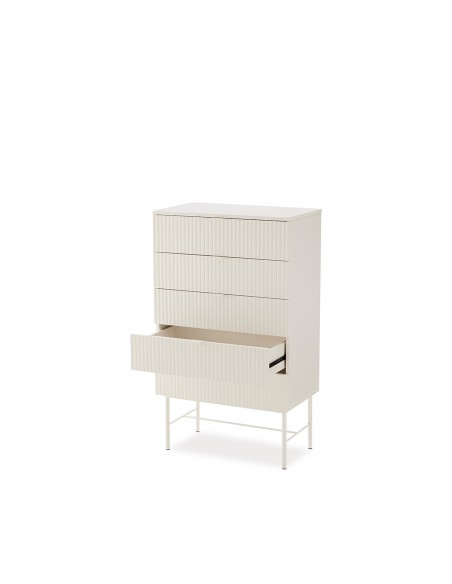 Sinfonier OSLO 5 Cajones 70 cm estilo minimalista Lacado Perla