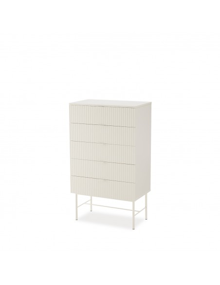 Sinfonier OSLO 5 Cajones 70 cm estilo minimalista Lacado Perla