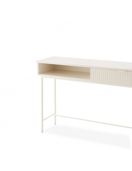 Consola OSLO 120 cm diseño minimalista lacado Perla