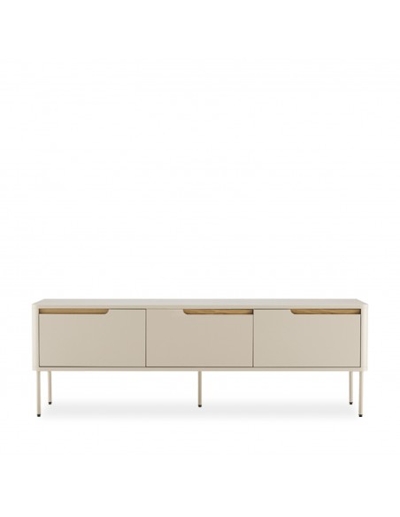Móvel para TV BERGEN, 150 cm, minimalista, lacado a bege.