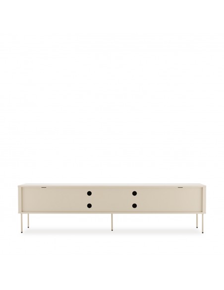 Móvel de TV BERGEN de 200 cm, minimalista, lacado a bege.
