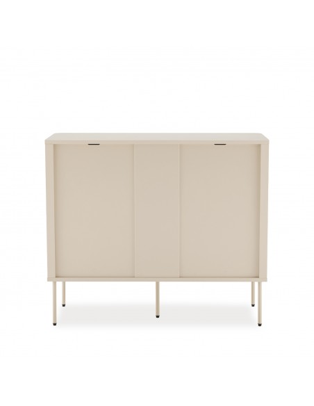 Cómoda de diseño minimalista BERGEN 3 cajones, lacado beige