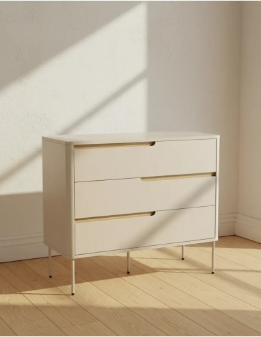 Cómoda de diseño minimalista BERGEN 3 cajones,...