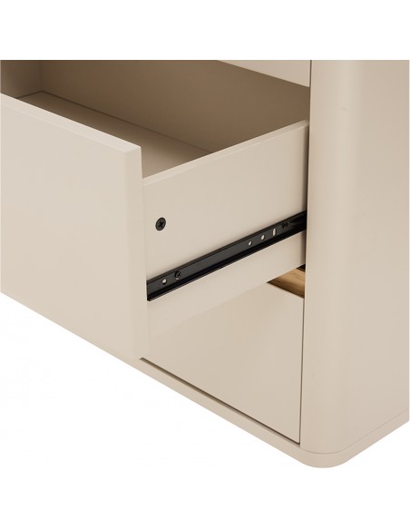 Sinfonier de diseño minimalista BERGEN 5 cajones, lacado beige