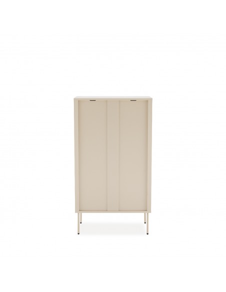 Sinfonier de diseño minimalista BERGEN 5 cajones, lacado beige