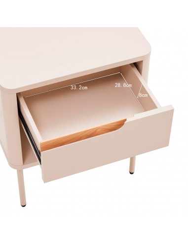 Mesa de cabeceira minimalista BERGEN com gaveta...