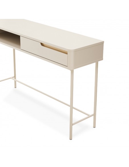 Consola design minimalista BERGEN 120, lacada a bege.