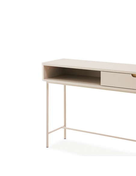 Consola design minimalista BERGEN 120, lacada a bege.