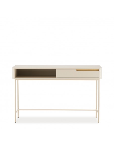 Consola design minimalista BERGEN 120, lacada a bege.