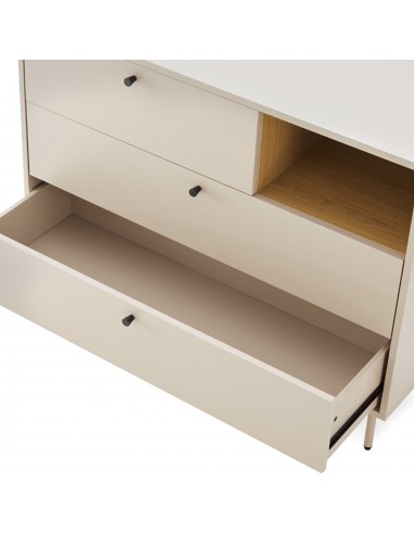 Cómoda design moderna TRENTO 3 gavetas en bege