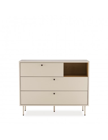 Cómoda design moderna TRENTO 3 gavetas en bege