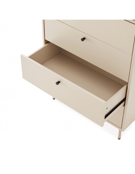 Sinfonier de estilo moderno TRENTO 4 cajones, lacado beige