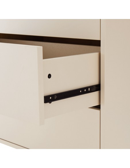 Cómoda TRENTO de estilo moderno com 4 gavetas, lacado bege