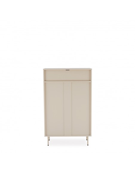 Cómoda TRENTO de estilo moderno com 4 gavetas, lacado bege