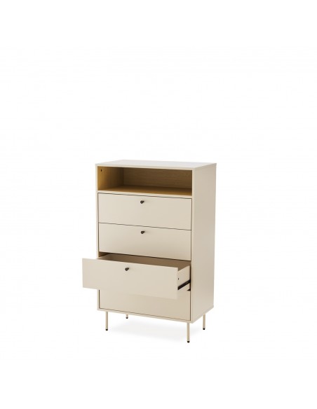 Sinfonier de estilo moderno TRENTO 4 cajones, lacado beige