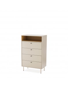 Sinfonier de estilo moderno TRENTO 4 cajones, lacado beige