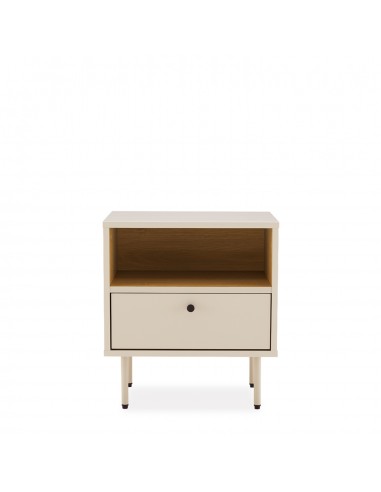 Mesa de cabeceira moderna TRENTO 45, lacado bege.