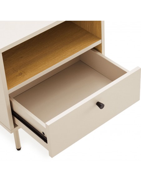 Mesa de cabeceira moderna TRENTO 45, lacado bege.