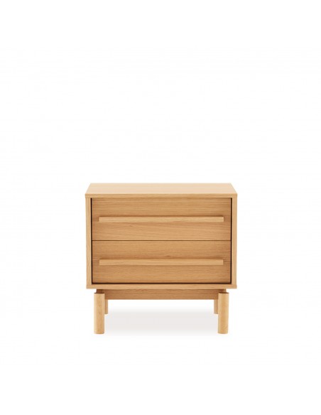 Mesa de cabeceira estilo nórdico BERNA 60, melamina carvalho.