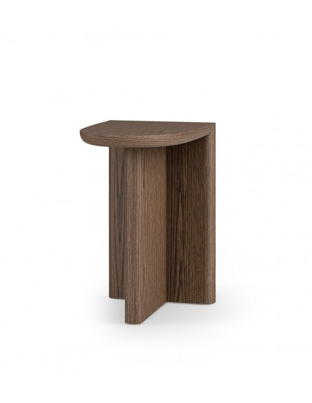 Mesa de cabeceira moderna DAMIEN em nogueira curvo
