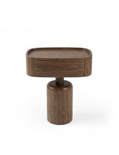 Mesa de cabeceira BENJA, design moderno, nogueira com...