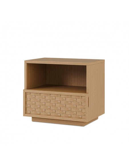 Mesa de cabeceira BORNEO 60 cm em carvalho com 1 gaveta e nicho