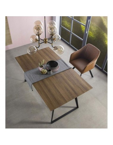 MESA DE COMEDOR DE DISEÑO INDUSTRIAL EXTENSIBLE, YOTARO.