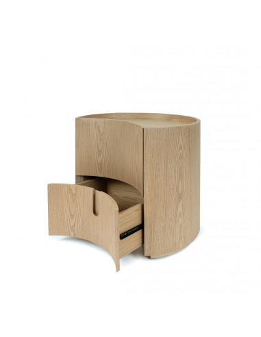 Mesa de cabeceira design curvo JORDAN carvalho,...