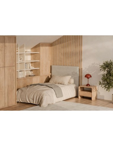 Mesita de Noche Diseño Moderno OWEN Roble con...