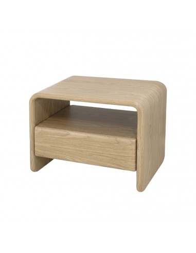 Mesita de Noche Diseño Moderno OWEN Roble con...