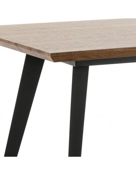 MESA DE sala de JANTAR INDUSTRIAL EXTENSÍVEL, YOTARO 140x90