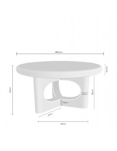 Mesa centro diseño Moderno escultórico ARNAUD...