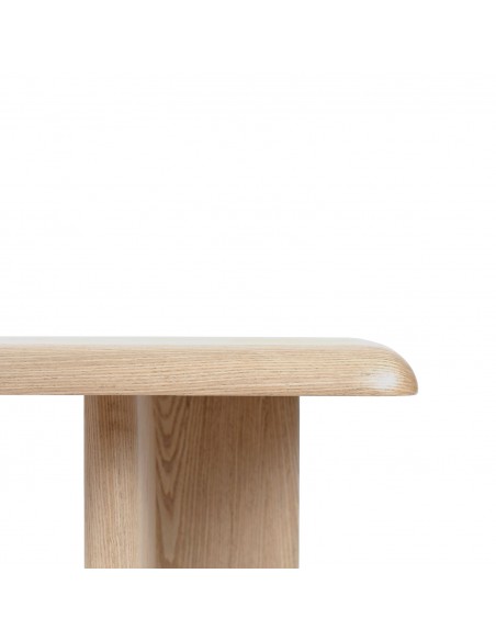 Mesa de centro design curvo TYLER 120 x 70 em carvalho.