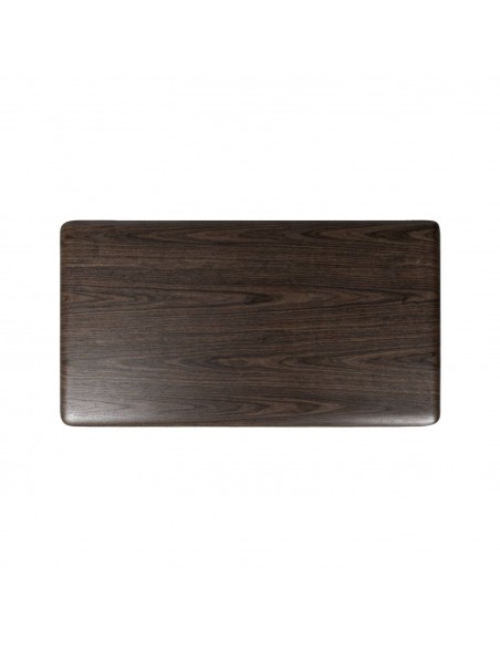 Mesa centro de diseño curvo TYLER 120 x 70 en Nogal