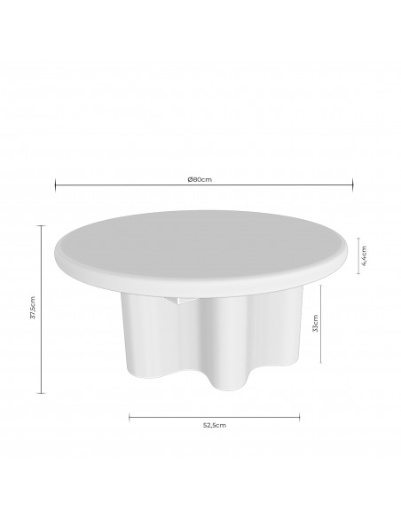 Mesa centro roble MATEO 80, Diseño Contemporáneo orgánico