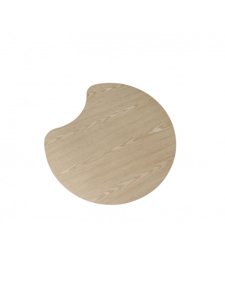 Mesa centro JEROME 80, madera roble diseño orgánico contemporáneo