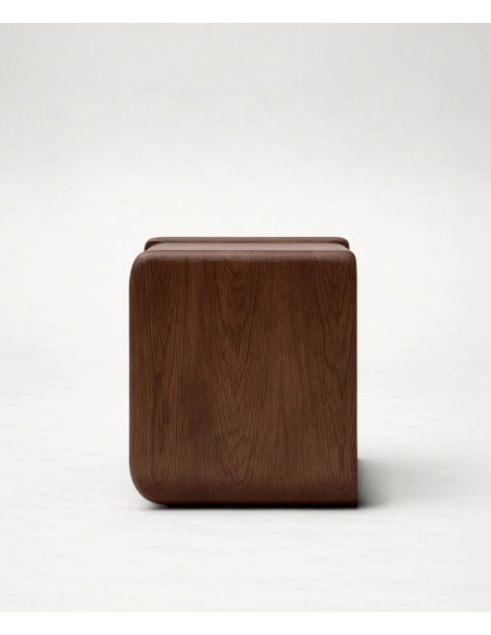 Mesita de Noche Diseño contemporáneo MASON Nogal con Cajón