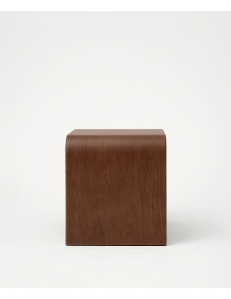 Mesita de Noche Diseño Moderno OWEN Nogal con Cajón