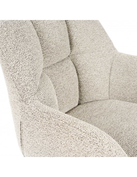 Silla giratoria con brazos de diseño moderno DORIN beige