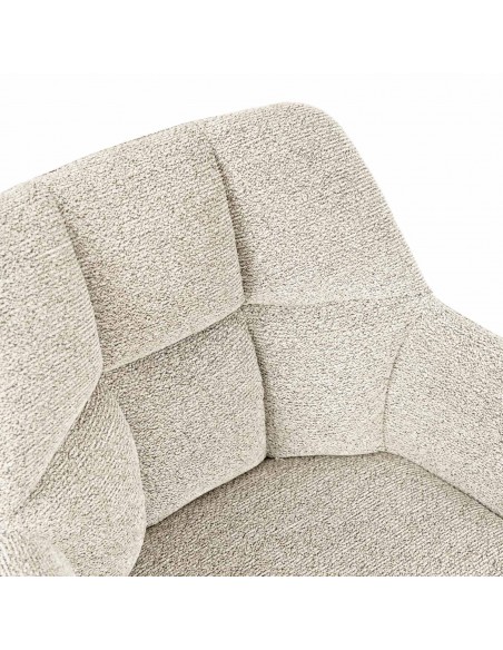 Cadeira giratória com braços design moderno DORIN bege